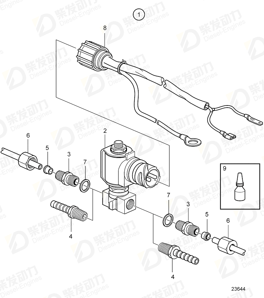 VOLVO Cable harness 3841897 Drawing
